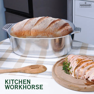 Oval Dutch Oven with Lid - 8 Quart (13 Inch) - By Baano