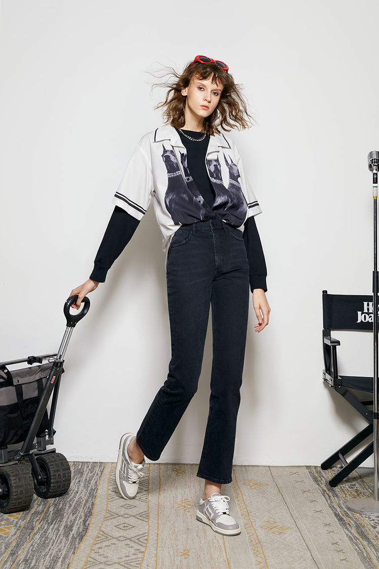 Activity Grrrl High Rise Kick Crop Jeans HJ017 Hey Joanie