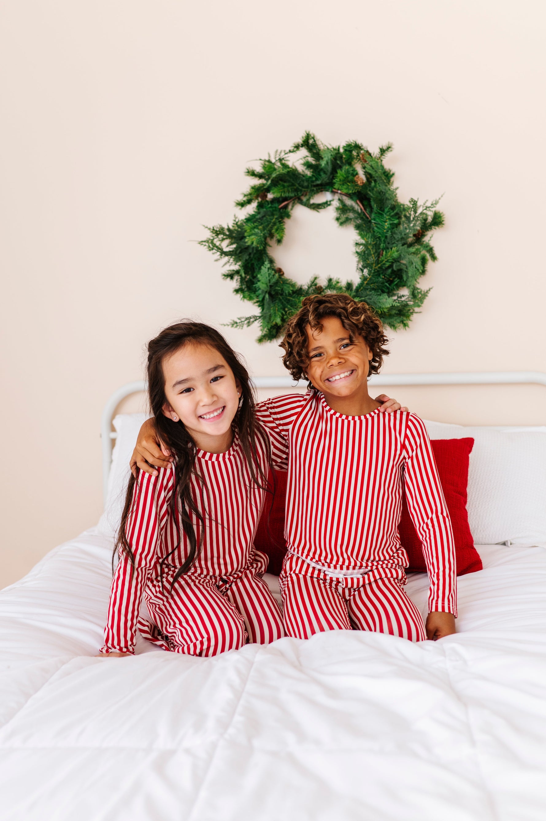 Red Stripes | GIRLS WIDE-LEG SET - By Baano