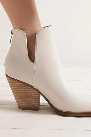 MayFair Pointed Metal-Tip Toe Block Heel Ankle Boots - By Baano