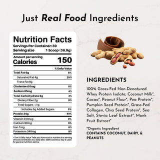 Roasted Peanut Butter Chocolate Protein Powder - By Baano