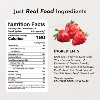 Strawberries & Cream Protein Powder - By Baano