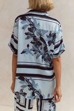 Printed Button Up Shirt and Pants Set - By Baano