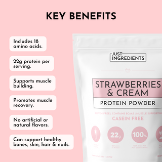 Strawberries & Cream Protein Powder - By Baano