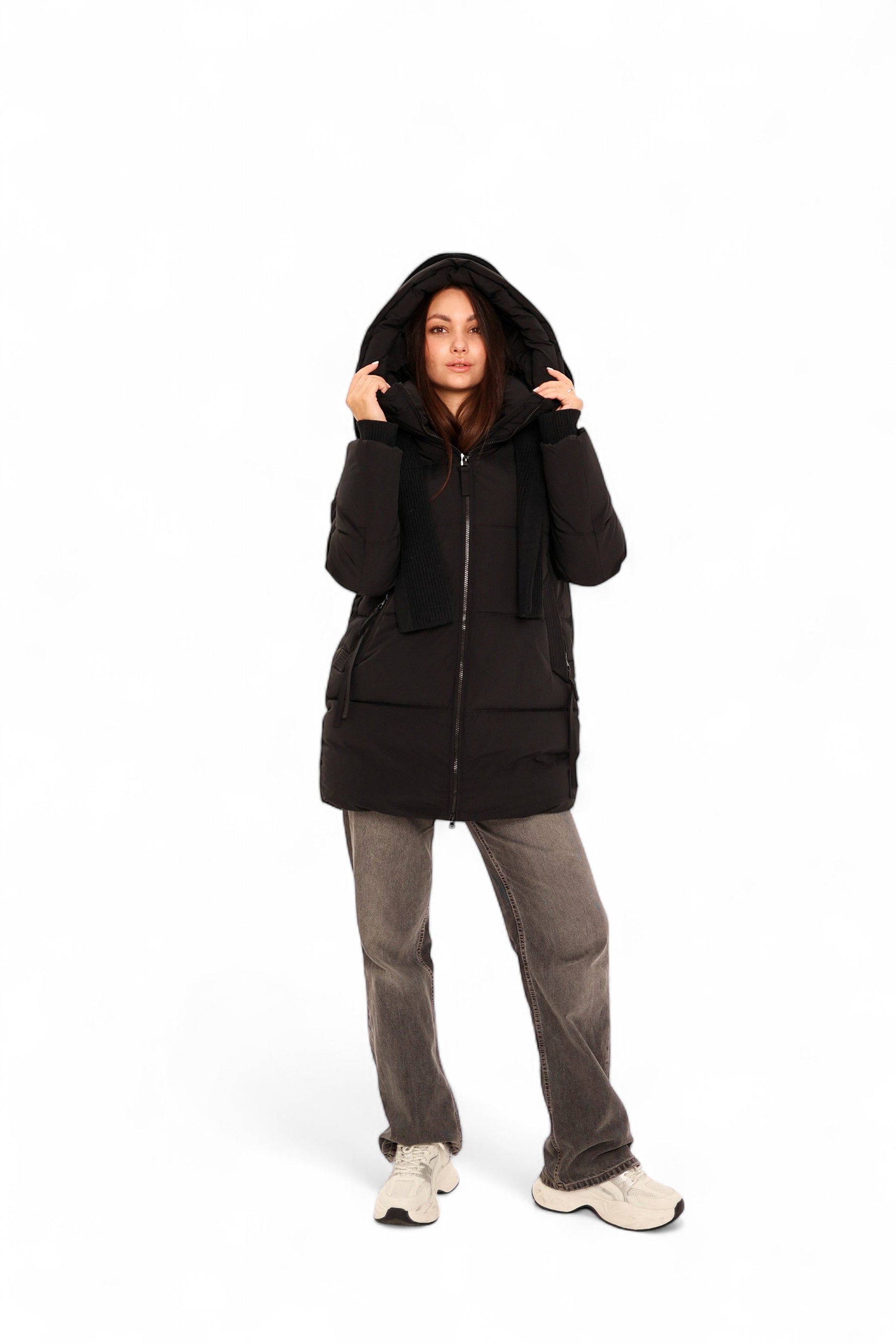 Double-hooded Insulated Bio-Down Coat