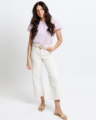 Lovely Eyelet Tee - By Baano