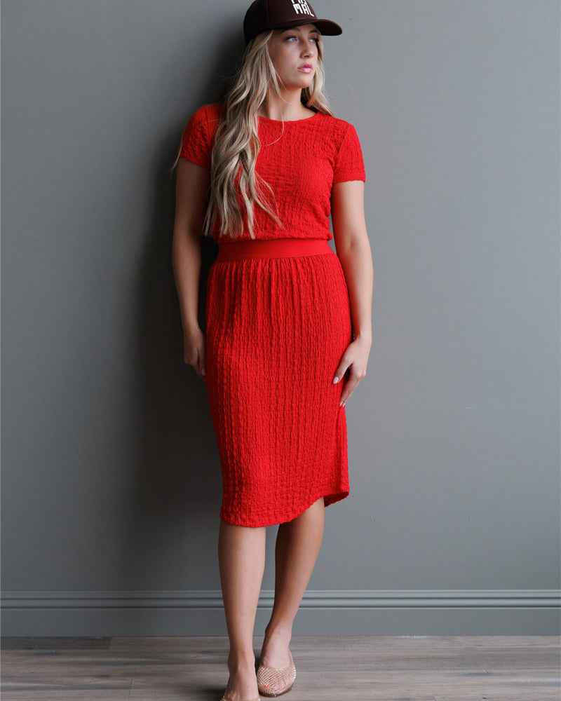 Popcorn Smocked Skirt