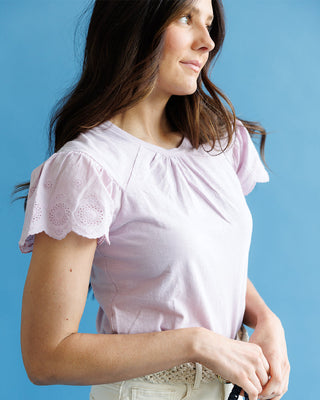 Lovely Eyelet Tee - By Baano