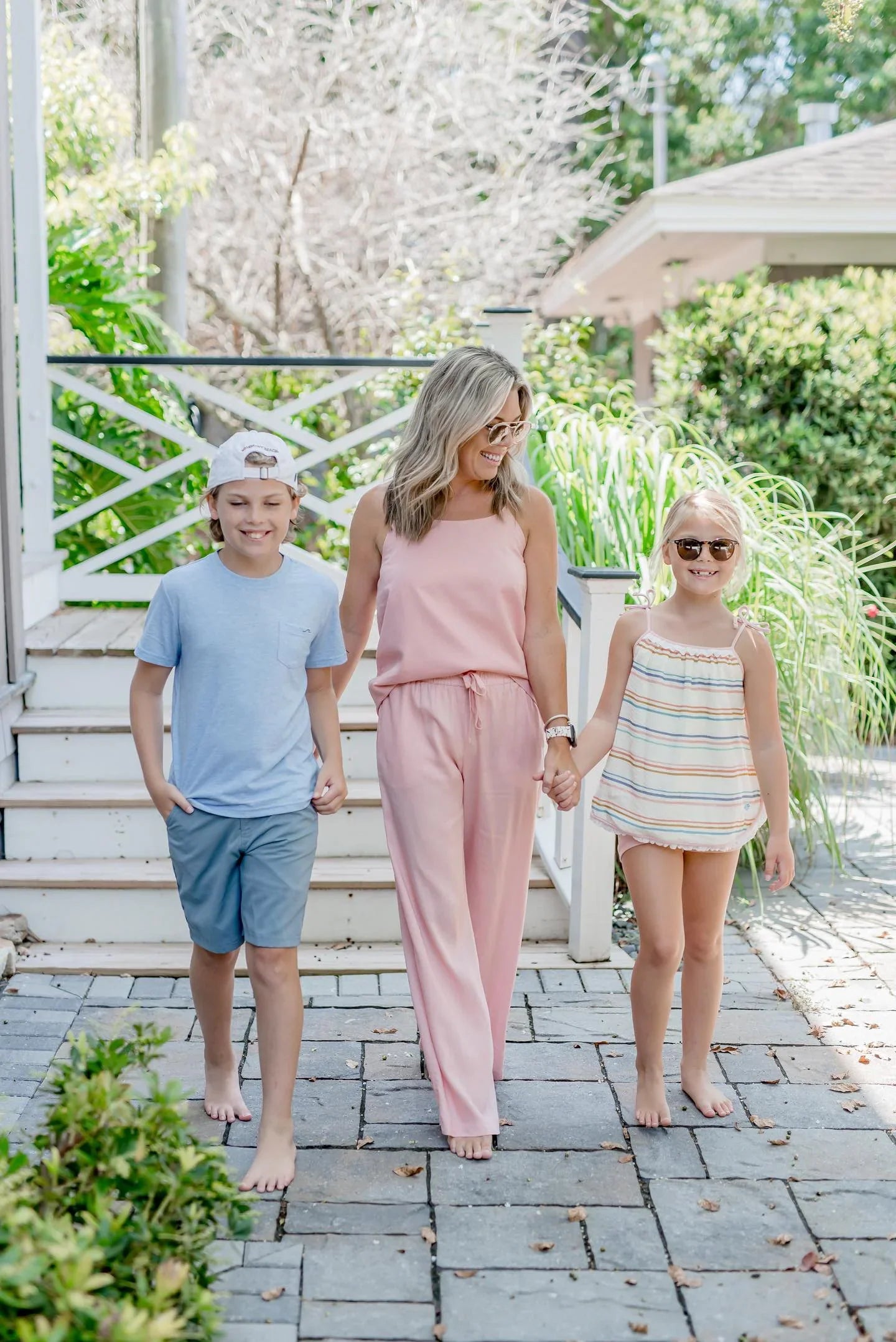 Girls Coastal Stripe Tank Top Set - By Baano