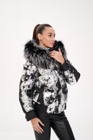 Glacier Fox Collar Down Fill Puffer - By Baano
