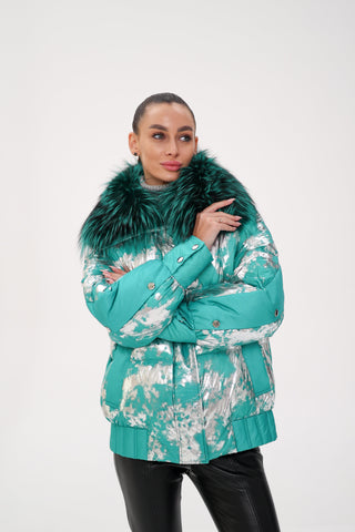 Glacier Fox Collar Down Fill Puffer - By Baano