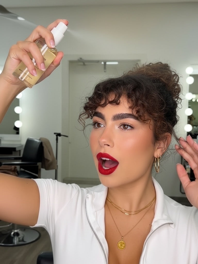 Hair Perfume Spray with Argan & Castor Oil – Long-Lasting Fragrance for Fresh, Shiny Hair – Lightweight, Non-Greasy Hair Mist – 3.4 fl oz (Honeysuckle)