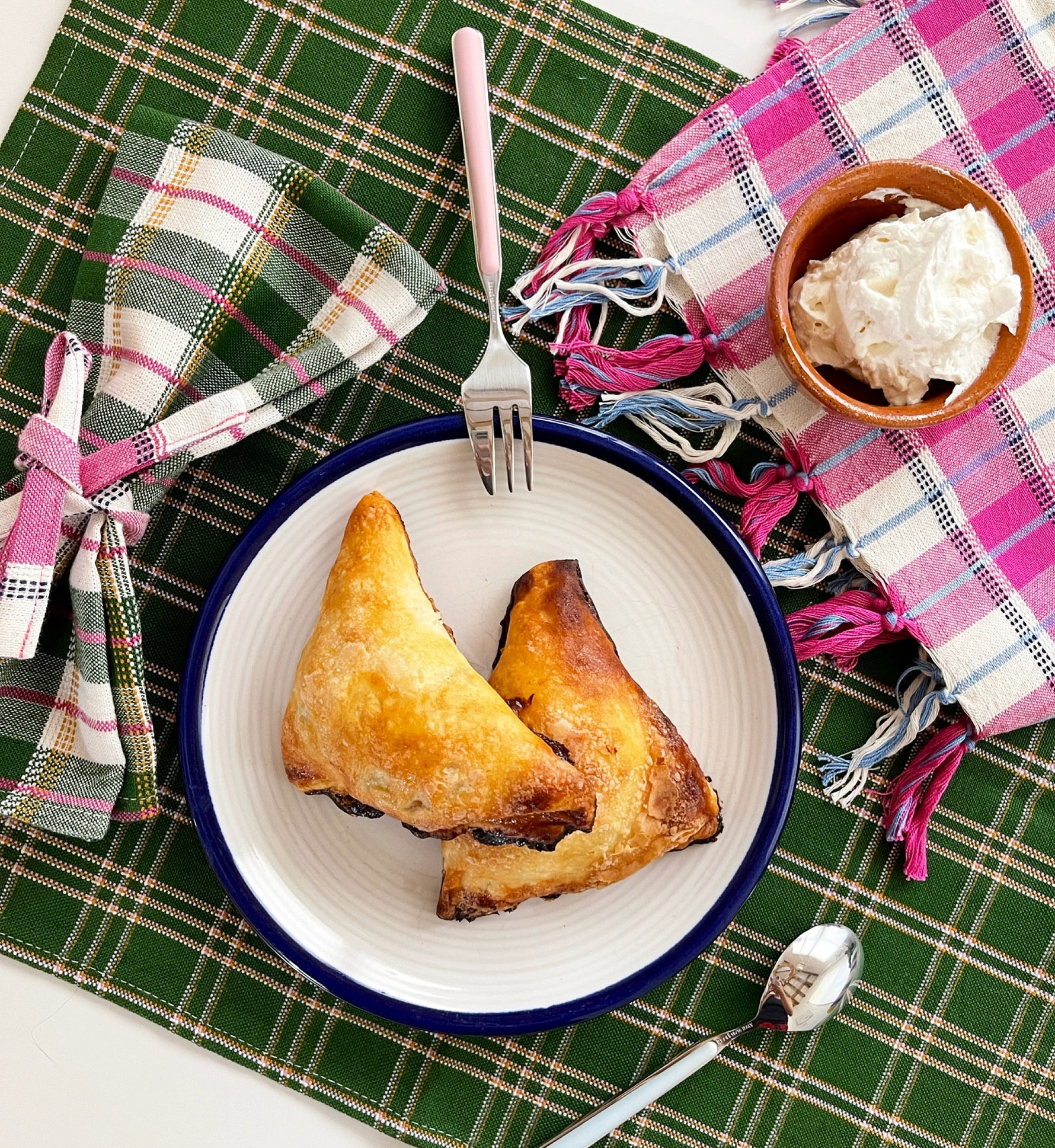 San Andres Gingham Pink & White Kitchen Towel