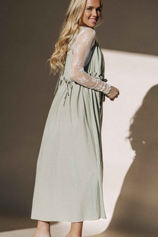 Arey Overall Dress in Olive