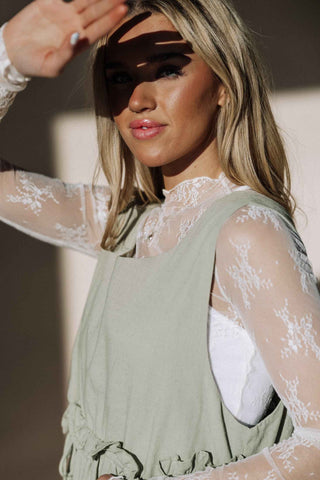 Arey Overall Dress in Olive