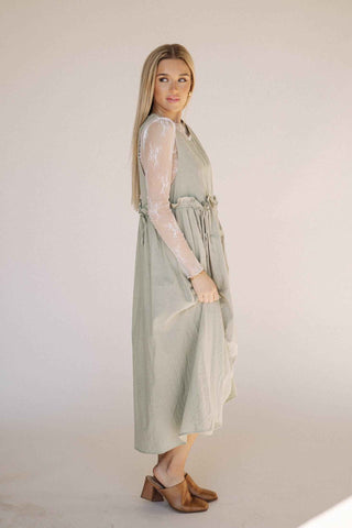 Arey Overall Dress in Olive