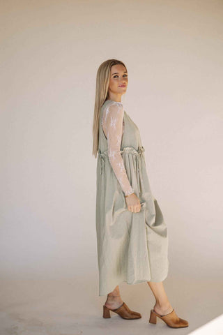 Arey Overall Dress in Olive