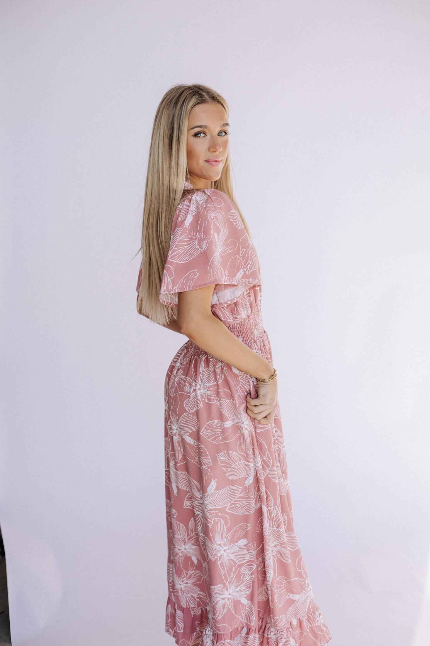 Gabby Maxi Dress in Light Pink Plus