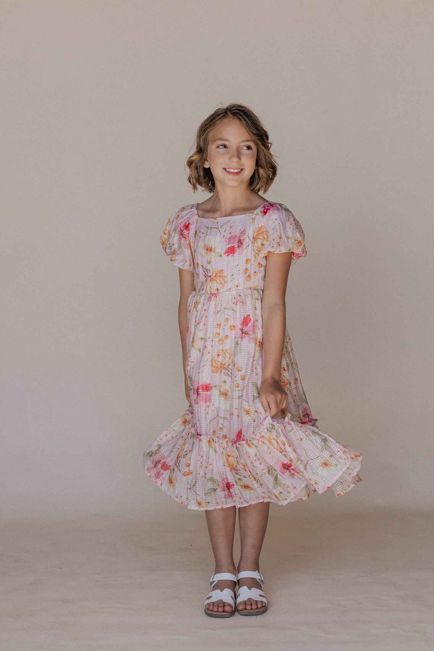 Greta Dress in Pink - Kids