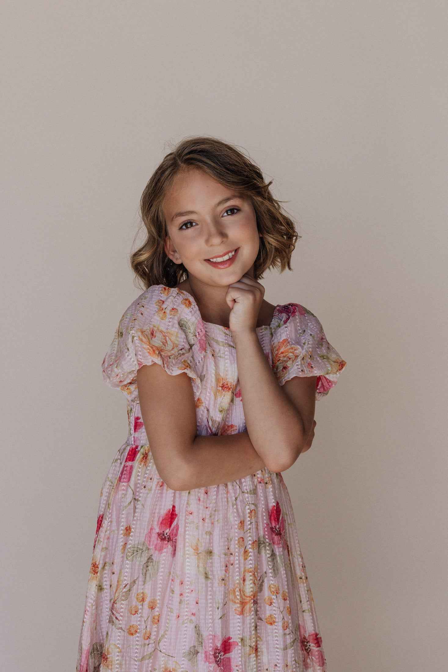 Greta Dress in Pink - Kids
