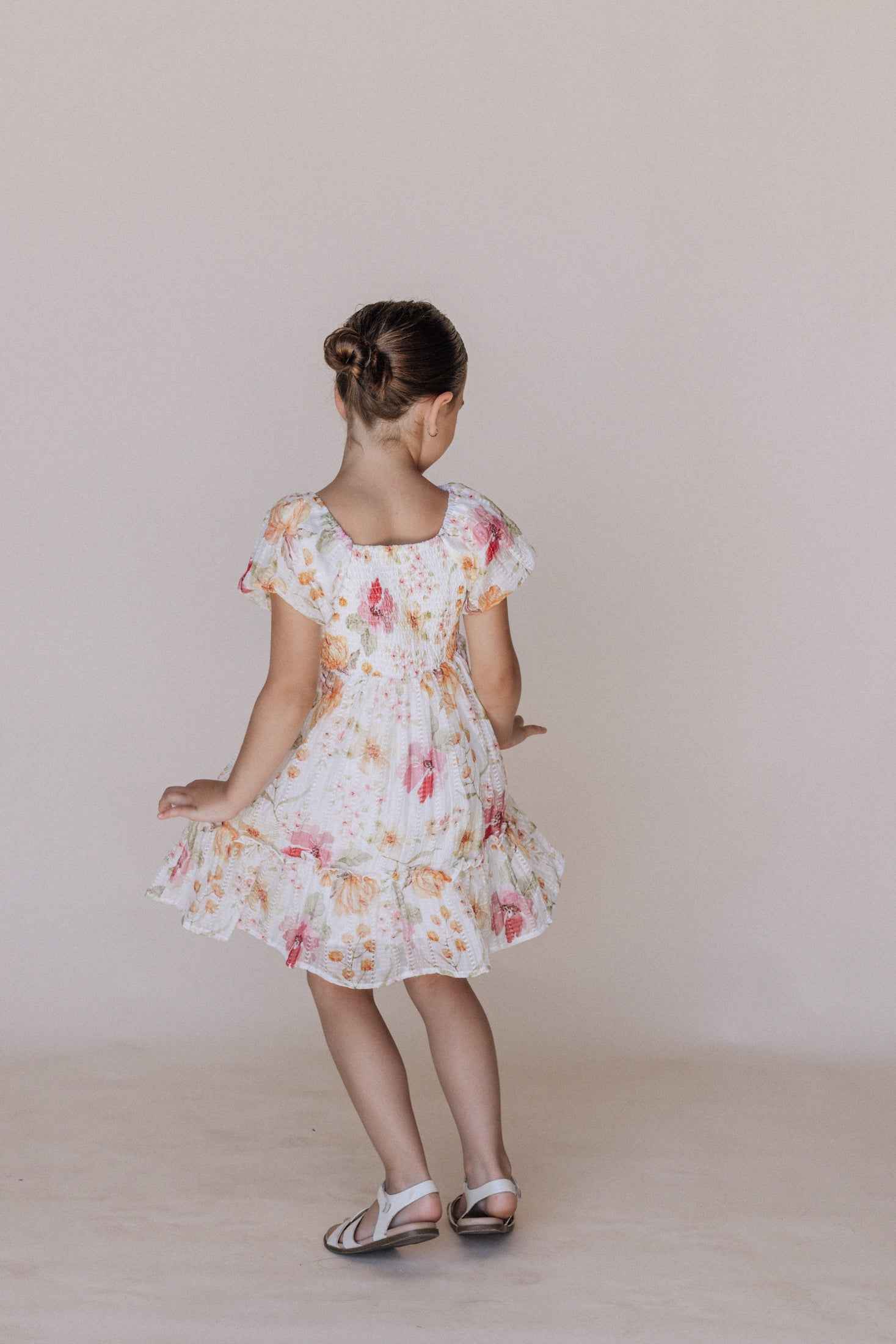 Greta Dress in White - Kids