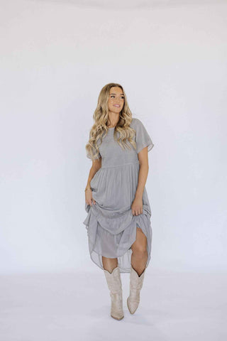 Kanyan Midi Dress in Gray