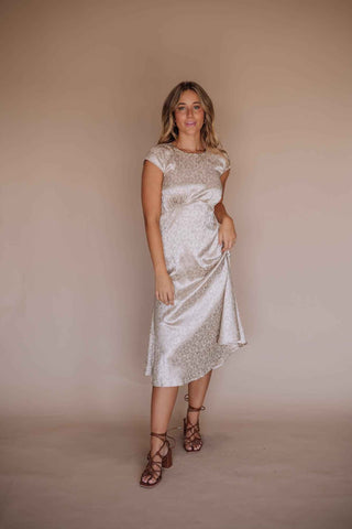 Indie Midi Dress in Gold