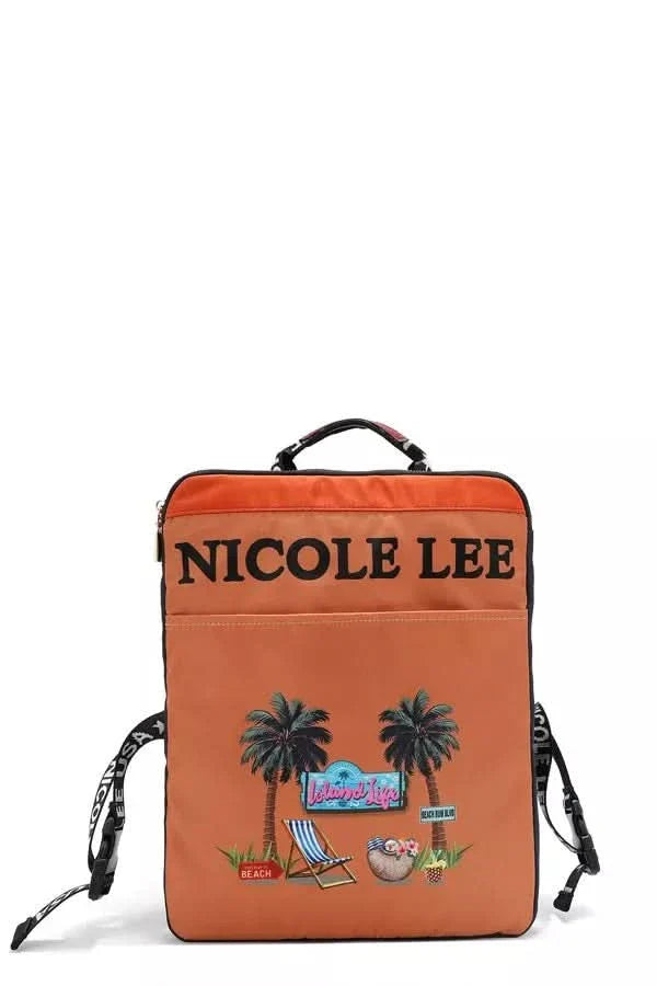 Nicole Lee USA Multi Pocket Travel Backpack Vintage Style