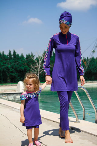 Lycra Navy Burkini Modest Swimwear M2228 - By Baano