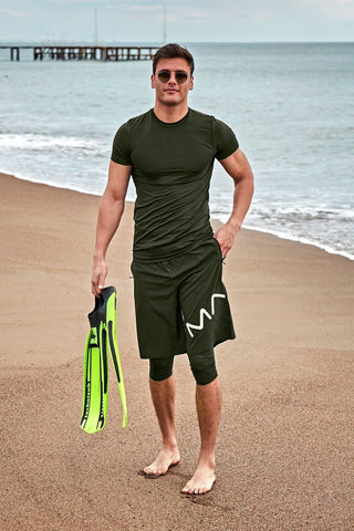 Khaki Men's Shorts S2411 - By Baano