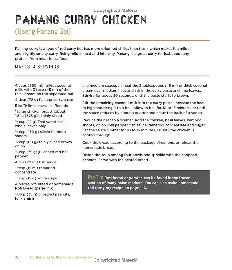 101 Thai Dishes You Need to Cook Before You Die: The Essential Recipes, Techniques and Ingredients of Thailand (Spiral Bound) Lay it Flat Publishing Group