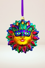 Mardi Gras Sun Glass Ornament (MR)