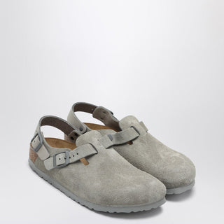Stone Grey Suede Tokyo Slipper - By Baano