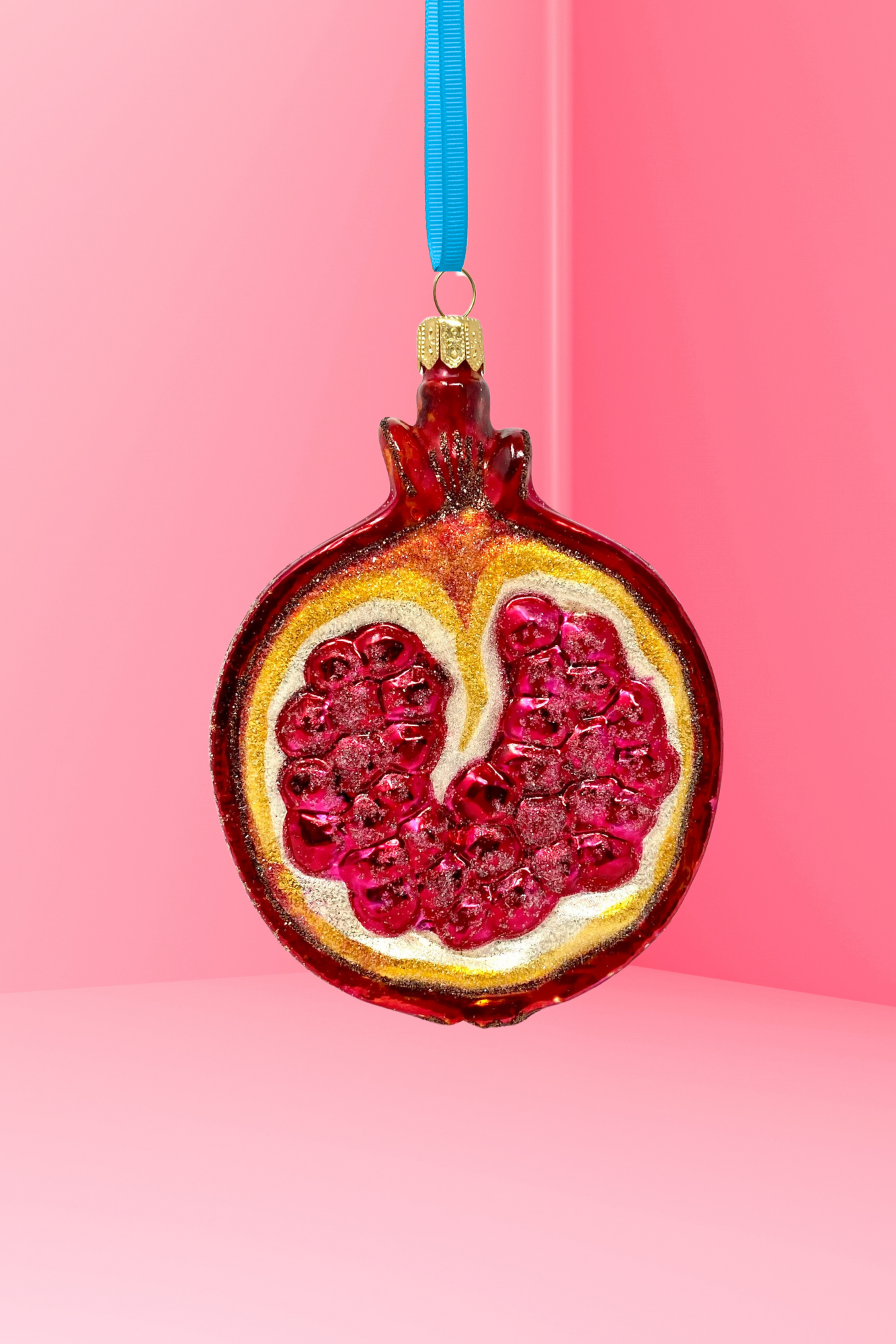 Pomegranate Glass Fruit Ornament