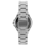 Womens 40mm Round Silver-Tone Crystal Accented Bracelet Watch Peugeot Watches