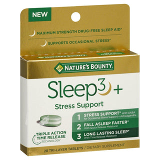 Nature's Bounty Sleep 3 + Stress Support Tri-Layer Tablets
