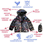 Car Seat Coat | The Road Coat Down - Rocketship Print