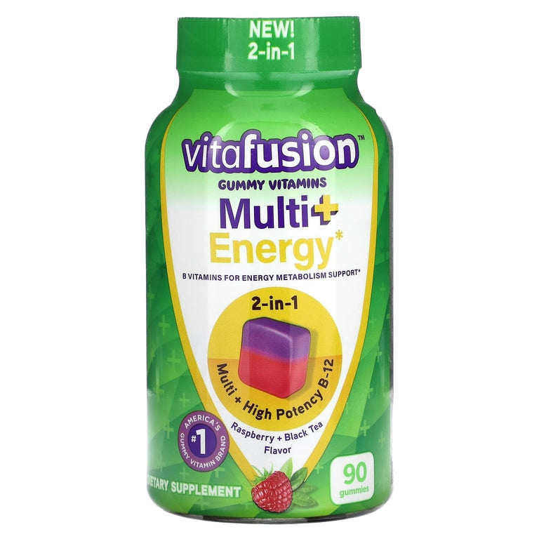 Vitafusion Multi Plus Energy Raspberry & Black Tea - 90 Gummies