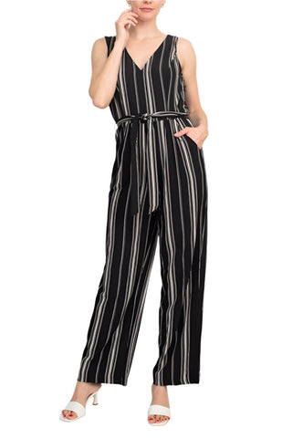 Emma & MIchele Striped Sleeveless Jumpsuit - Glamourous Grace