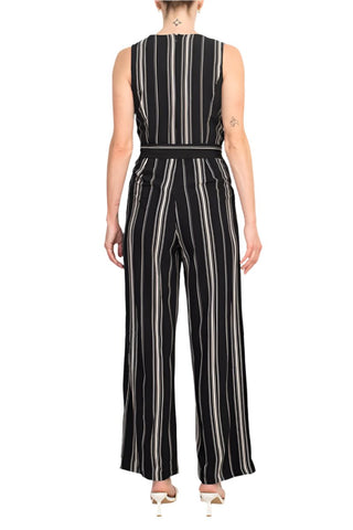 Emma & MIchele Striped Sleeveless Jumpsuit - Glamourous Grace