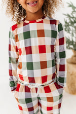 Holiday Plaid | GIRLS WIDE-LEG SET - By Baano