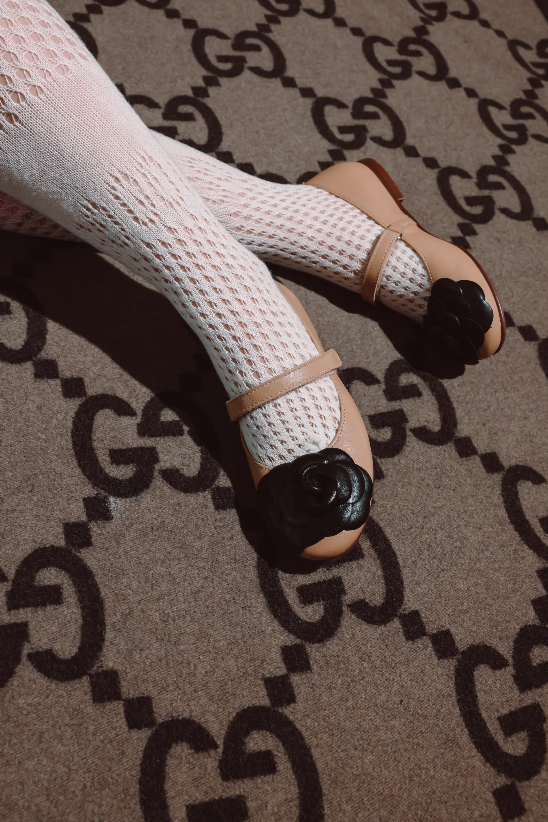 Camille- Tan/Black Leather Mary Jane Shoes