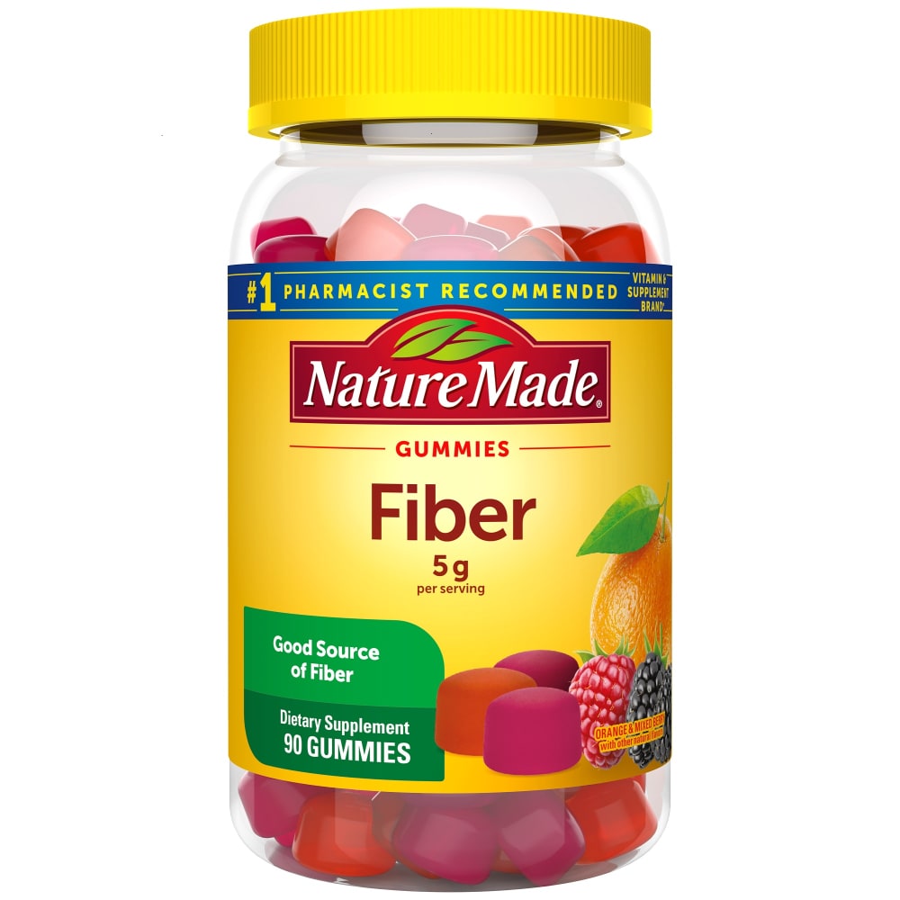 Nature Made Fiber, Orange & Mixed Berry, 5 G, Gummies