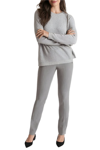 Peace of Cloth Mid Waist No Waistband Hook & Eye Zipper Closure Solid Straight Twill Pant - Glamourous Grace