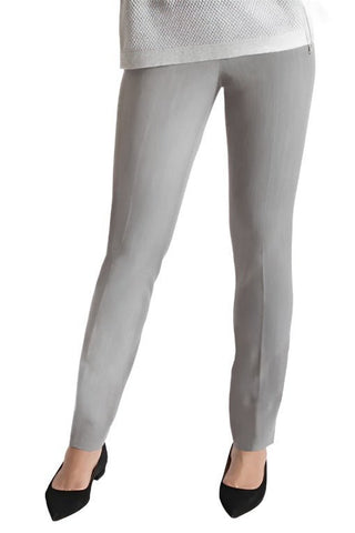Peace of Cloth Mid Waist No Waistband Hook & Eye Zipper Closure Solid Straight Twill Pant - Glamourous Grace