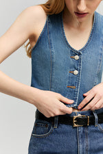 Blue Horizon Denim Vest HJ903 Hey Joanie