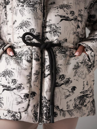 Monochrome Jacquard Down Fill Coat - By Baano