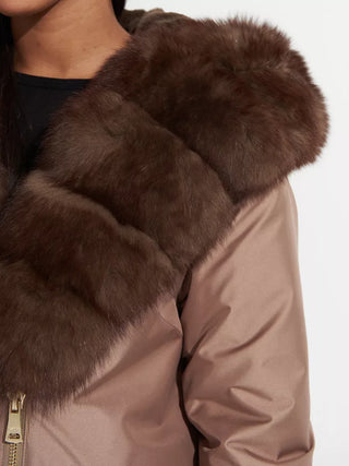 Genuine Polar Fox Fur Trim Rabbit Fur Insulated Parka - By Baano