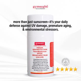 Habaek Sun Protection Face Moisturizer SPF50 | Peptides | Niacinamide