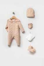 Axel Beige Newborn Coming Home Outfit (10 Pcs) - By Baano